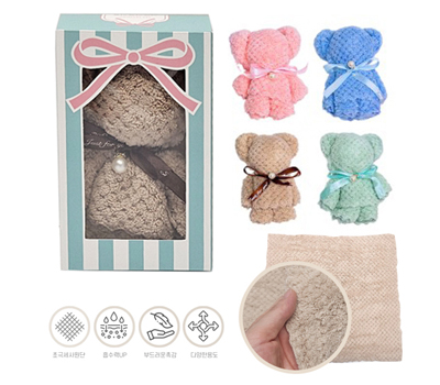 [리본 인형타올 행주]고급케이스포장/선물용/스티커부착가능
