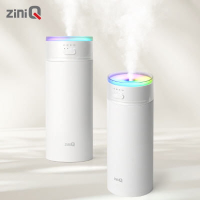 [지니큐] 500ml 무선 C타입 LED 무드등 이퀄라이져 가습기 ZQ-HX50