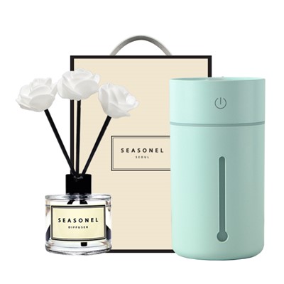 시즈넬 선물세트 50ml미니로즈+클로버가습기