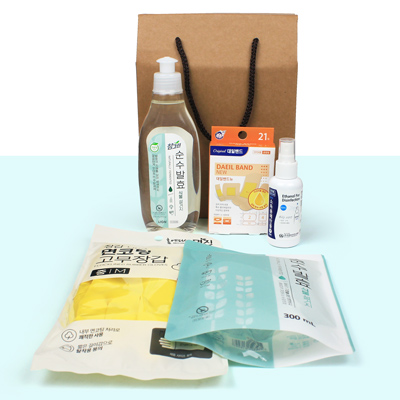 주방세제 정품대일밴드 소독제 고무장갑 5종 주방선물세트