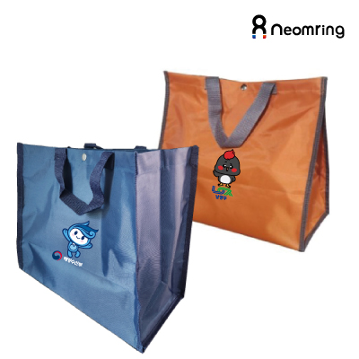 네옴링 쟈가드 장바구니-쇼핑백 400x350x200mm (네이비,오렌지)