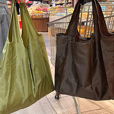 347_2개 재사용 가능한 접이식 쇼핑 토트백