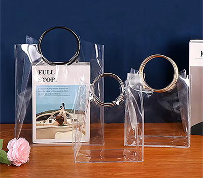 142_PVC투명금속손잡이방수쇼핑백