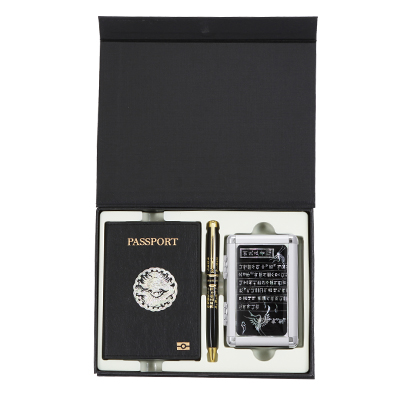 훈민정음볼펜+곤룡포나전가죽여권지갑+훈민정음흉배손톱깎이7P