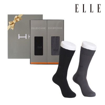 [엘르] 신사 정장 양말 2족세트