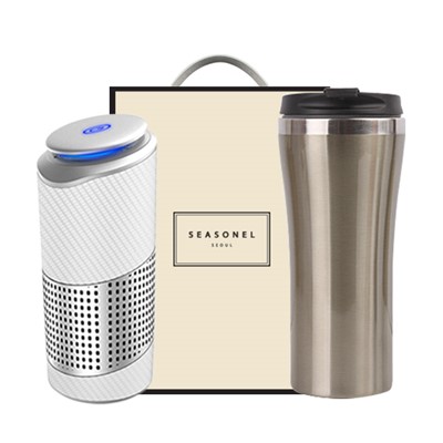 시즈넬 선물세트 공기청정기+슬림텀블러