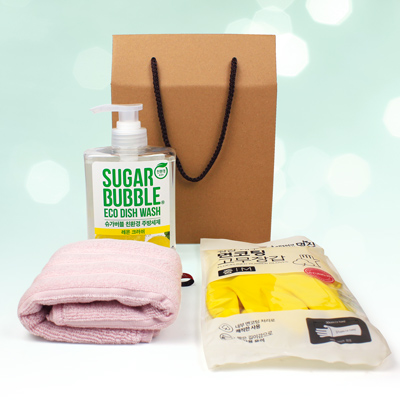 슈가버블 주방세제 주방타올 고무장갑 주방용품3종세트