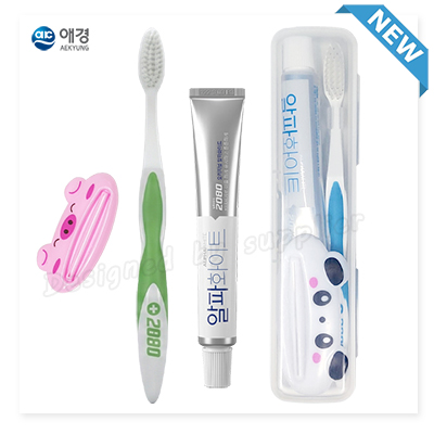 애경2080미세모 뉴2080화이트치약 치약짜개 칫솔치약세트