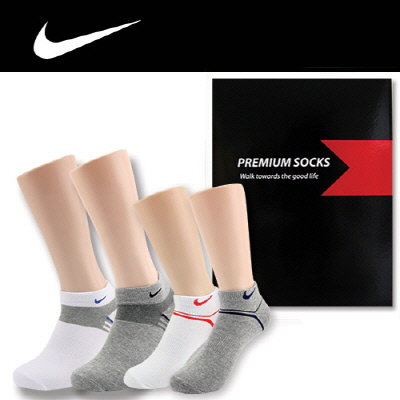 [나이키] 남녀혼합 단목 스포츠양말 4족 세트