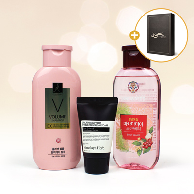 LG 엘라스틴 샴푸 바디워시 클렌징폼 3종세트