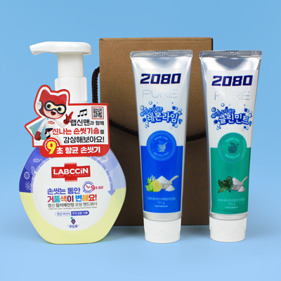 랩신 컬러체인징 핸드워시 2080 퓨어치약 3종세트