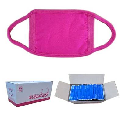 칼라마스크 면마스크  핑크색