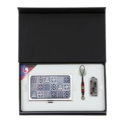 창살문블랙자개명함+창살문블랙자개USB(8GB~64GB)