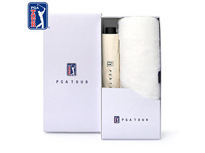 PGA 3단수동 카본 립스탑 암막 우양산+260g 코마사 면사타올 세트