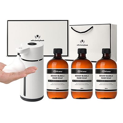 웰세스 WG-153B 대용량 버블 자동디스펜서1P+핸드워시3P 선물세트
