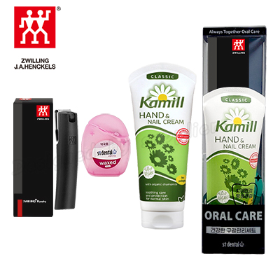 헹켈 손톱깎이8호 오랄케어 카밀핸드크림100ml 스펀지치실세트