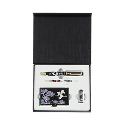 송학나전볼펜+송학나전명함케이스+채색송학자개USB 3종세트