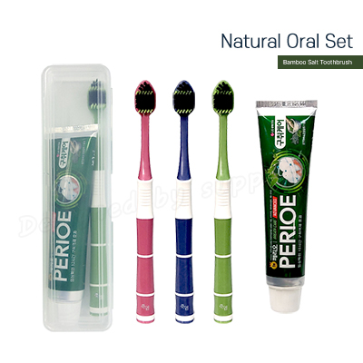 M케이스 죽염광폭LG칫솔 페리오100g 칫솔치약세트