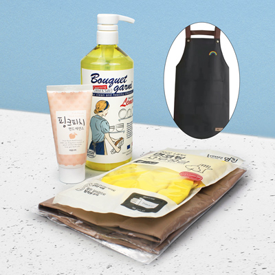 부케가르니 주방세제 750ml 앞치마 4종세트