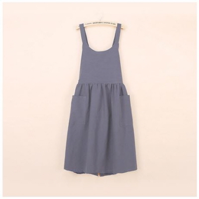 에코라이프 고급 린넨 코튼 긴 크로스백 앞치마 CA828