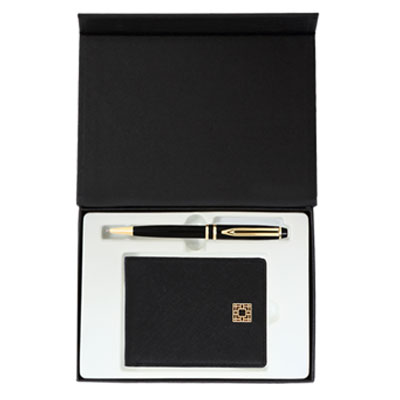 워터펜블랙+완자문소가죽반지갑