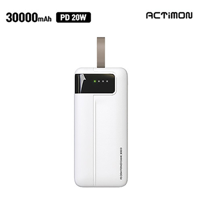 엑티몬 스트랩 LED 고속 보조배터리30000mAh
