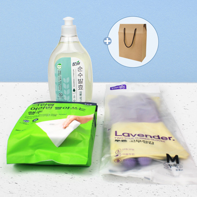 크린랩 여러번 빨아쓰는 행주 주방세제 480ml 3종세트