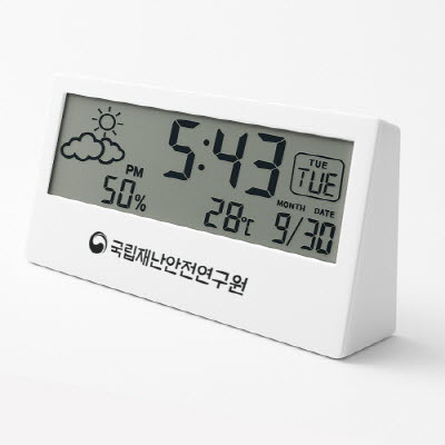 리움 LCD  온습도 탁상용 시계 D-C90