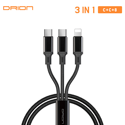드리온 3IN1 메탈 케이블 1.5M (CP+CP+8P)