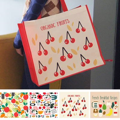 친환경 리사이클 일러스트 빅타포린 폴딩백 2