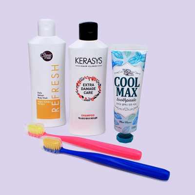 케라시스 샴푸+바디워시;+크리오 쿨맥스치약+부케가르니 이중 미세모 칫솔2개