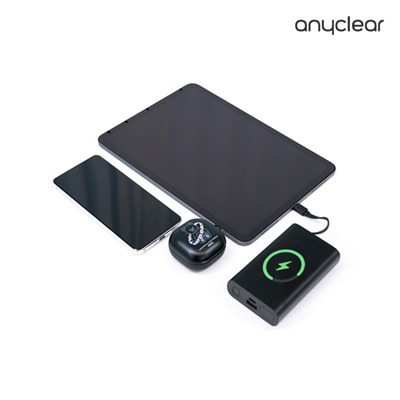 애니클리어 대용량 보조배터리 10,000mAh (케이블 포함 & 수납파우치 포함)