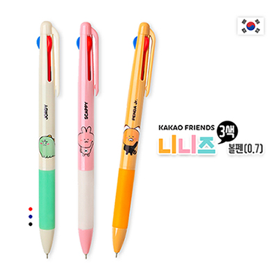 카카오프렌즈 니니즈 3색 볼펜(0.7)