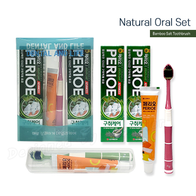 덴탈케어세트 죽염광폭LG칫솔치약 페리오100gx2p