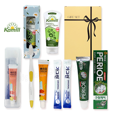 카밀핸드크림100ml선물세트 리본4호 M페리오치약100g가그린칫솔치약세트
