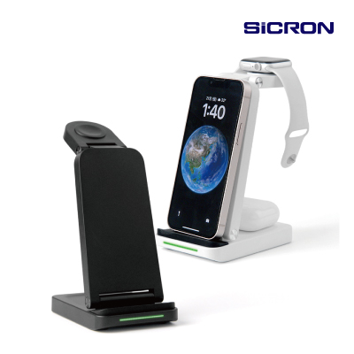 시크론 ENW-T530 3IN1 고속 멀티 무선충전기 (애플워치/갤럭시워치)