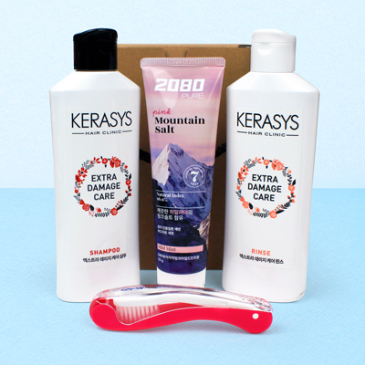 캐라시스 샴푸 린스 치약 칫솔 세트