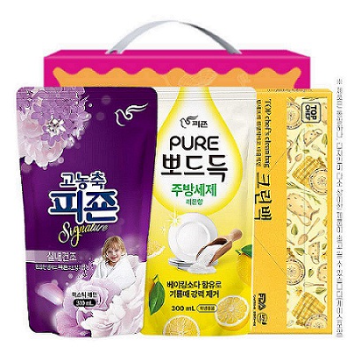 크린백 뽀드득주방세제 피죤 3종 선물세트