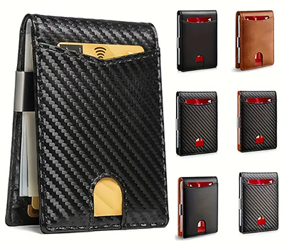 126_슬림RFID차단바이폴드카본지갑