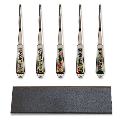 하모니 천연자개 편지칼 (원앙 / 문발 / 장미 / 청사초롱 / 팬더)