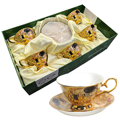 키스명화 본차이나 커피잔 5인세트