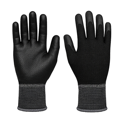 블랙 니트릴폼 NBR 팜 코팅 장갑