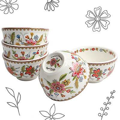 달리아꽃 공기5P 세트, 엠보싱+입체+금박디자인