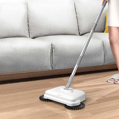 퀸나 트리플 브러쉬 먼지통 일체형 빗자루 QN-TBM3S