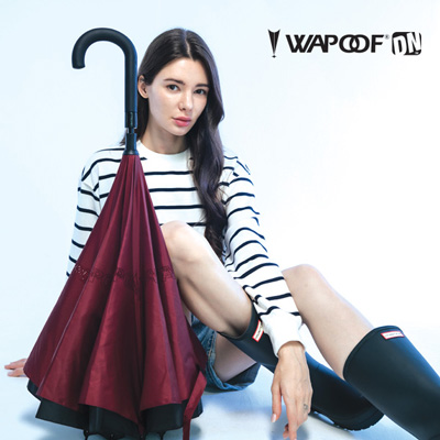 [레그넷] 와푸 DN. 거꾸로 우산(접는자동). 장우산