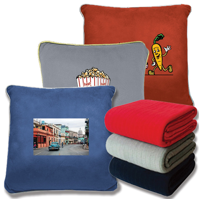 쎄무2면 쿠션 +폴라 담요-골지