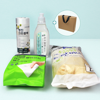 크린랩 여러번 빨아쓰는 행주 단미니 고무장갑 10컬레 4종세트