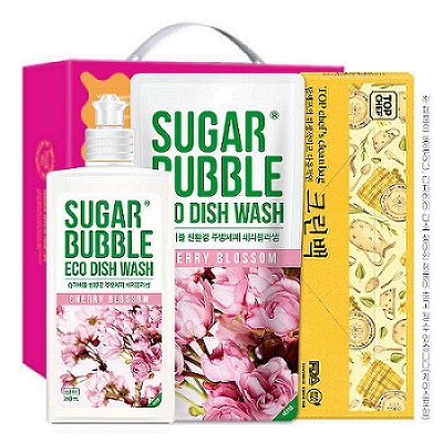 슈가버블 주방세제280용기 주방세제280리필 크린백 3종세트