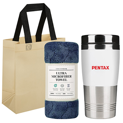 맥시멈 이중구조 텀블러 + 타올 선물세트