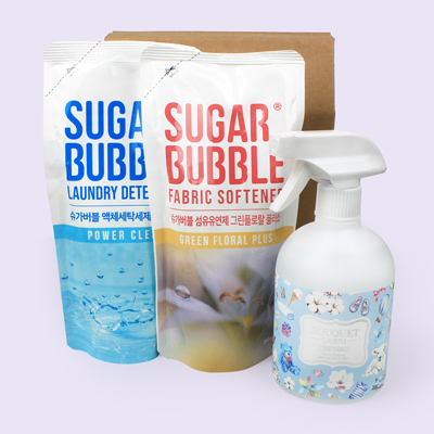 부케가르니 섬유탈취제 슈가버블 세탁세제 3종세트
